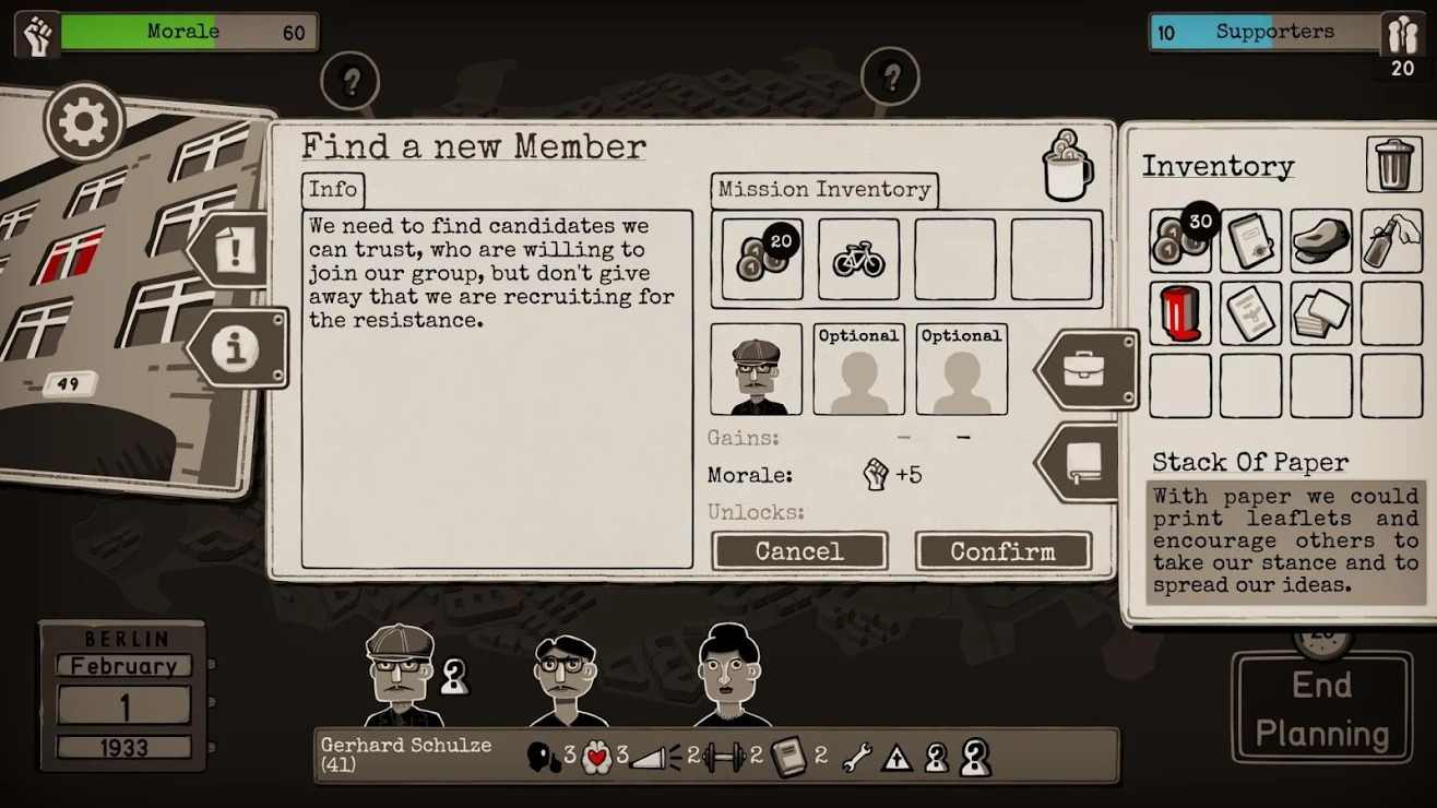 穿越最黑暗的年代作弊菜单（Through the Darkest of Times）