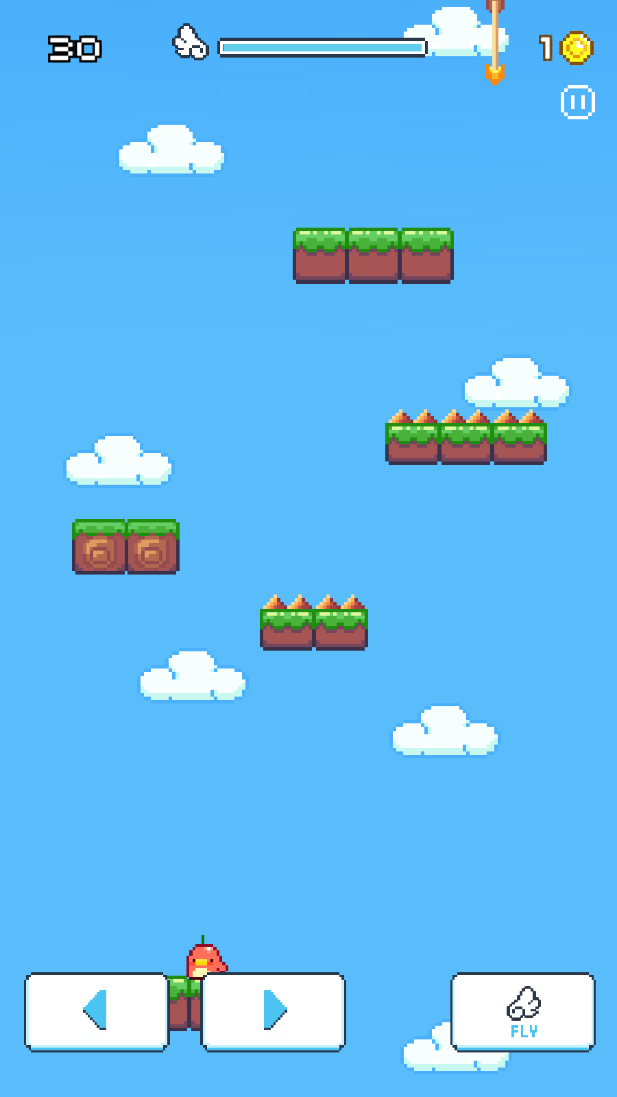 坠落的愤怒小鸟